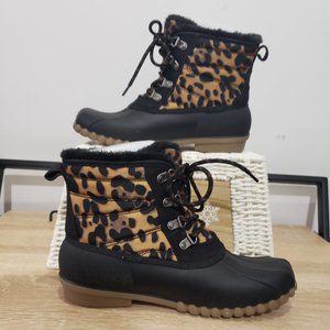 BareTraps Flynn Women's Boots Size 7 Black / Leopard